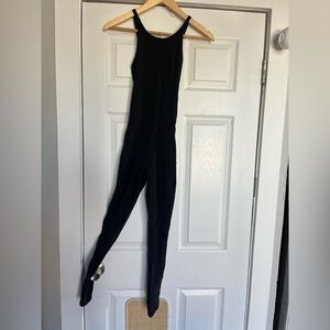 Athleta Sleek Black Pirouette Bodysuit Jumpsuit